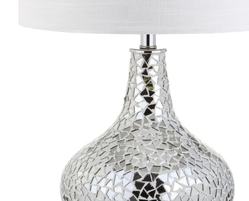 Emilia 26" Mirrored Mosaic LED Table Lamp - JONATHAN Y